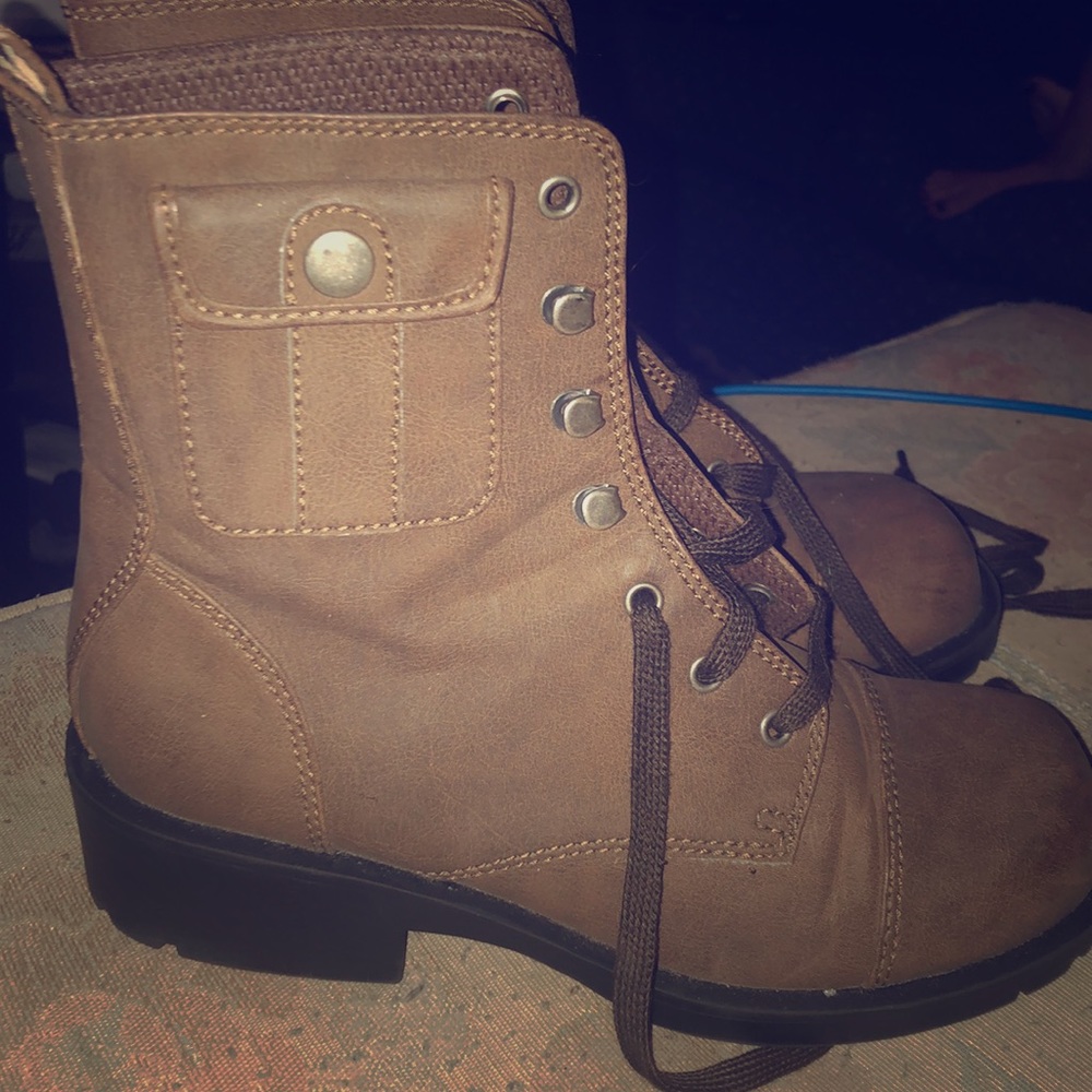 Only Worn once army styled Boots brand new